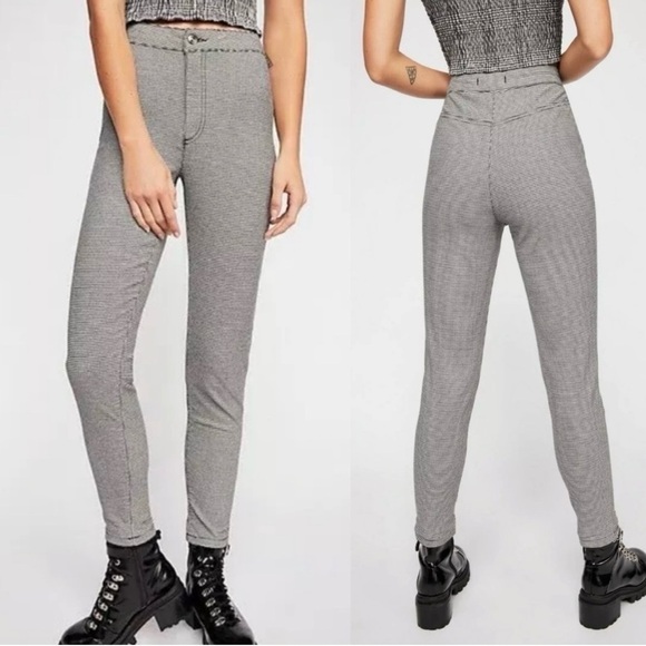 We The Free‎ Belle Skinny cropped Houndstooth Pants - Picture 2 of 8